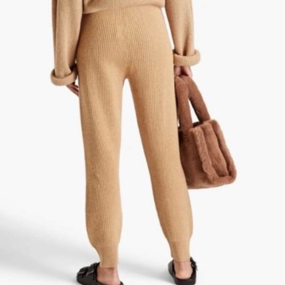 Jonathan Simkhai Wool Cashmere Camel Tan Ribbed Knit Sweater Jogger S - Picture 2 of 9